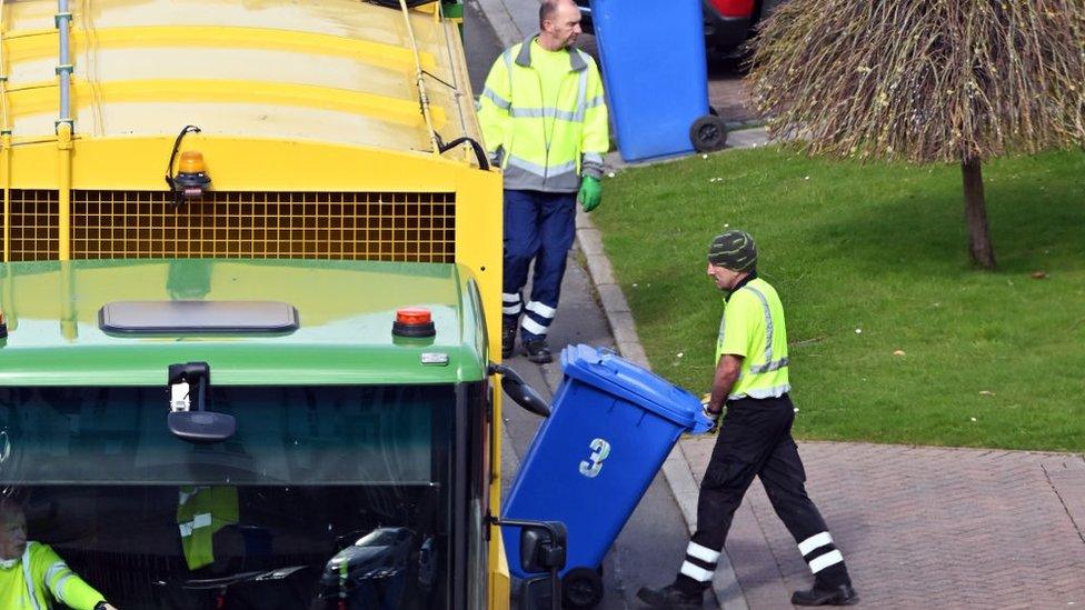 Recycling workers