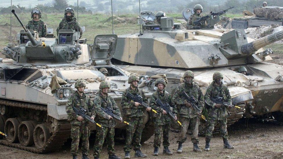 An army exercise on Salisbury Plain