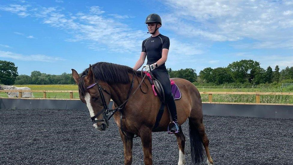 Hari on a horse