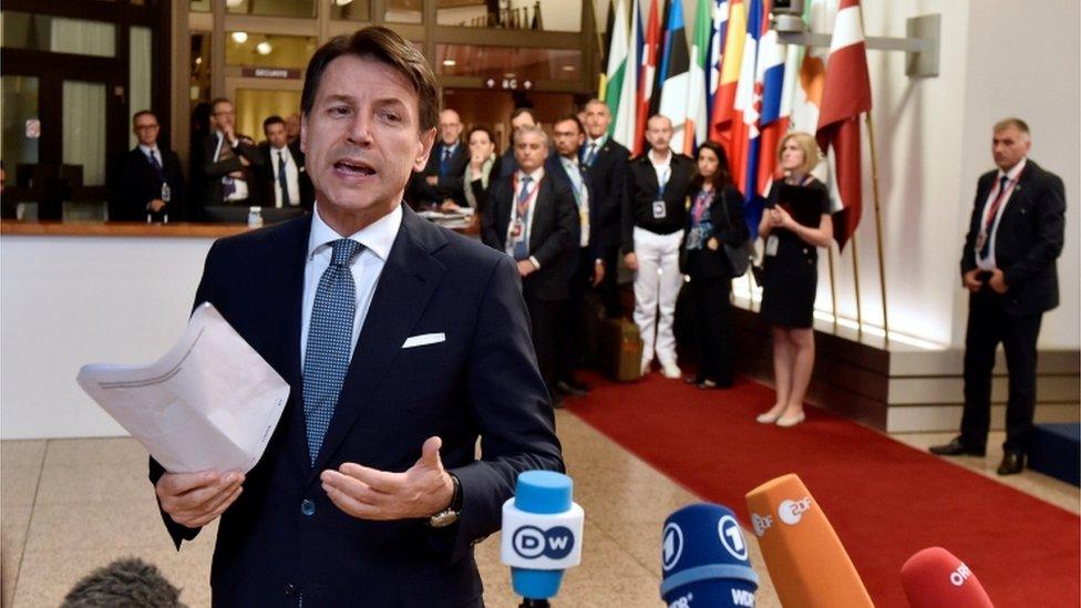 Italian PM Giuseppe Conte at the summit