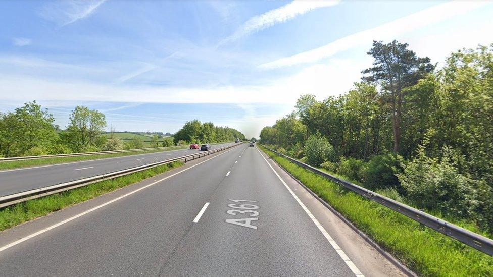 A361 at Sampford Peverell