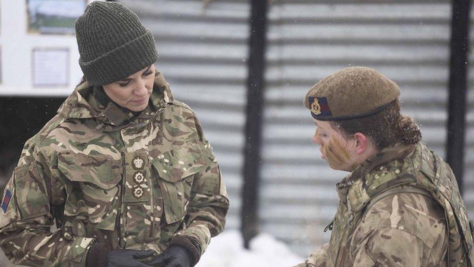 Catherine took part in de-mining training