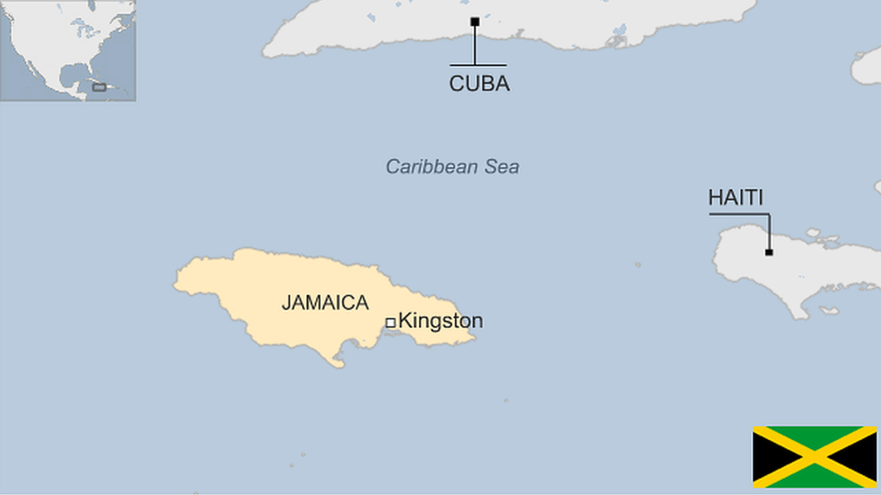 map of Jamaica