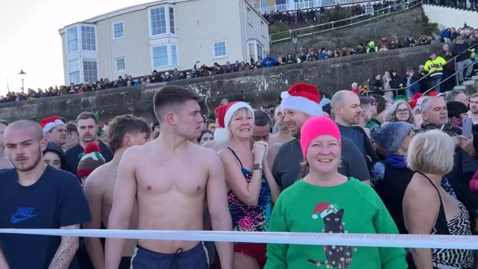 The Boxing Day dip at Cromer in Norfolk