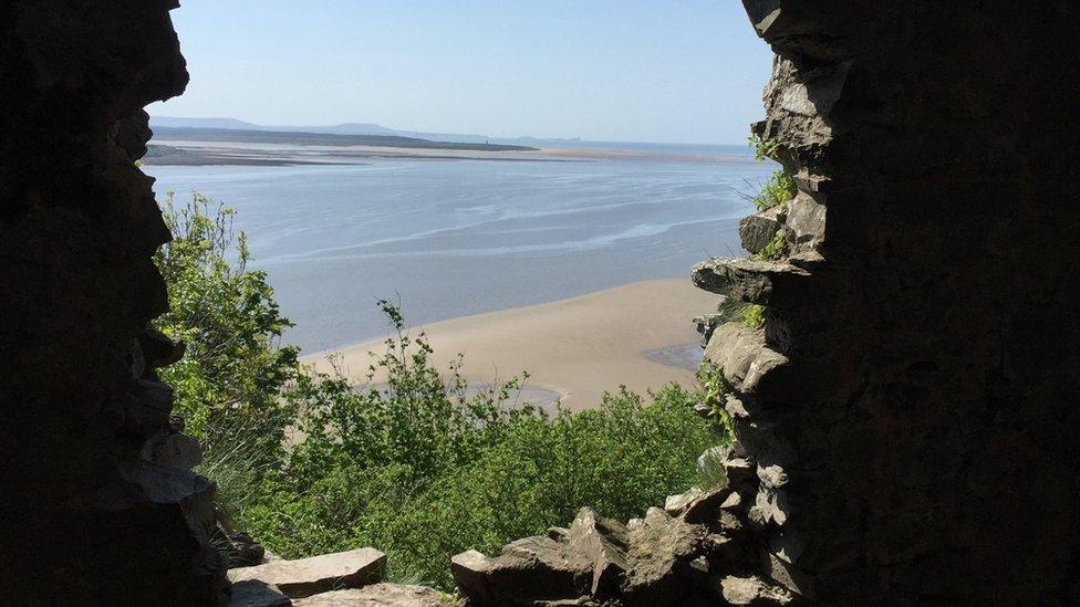 Deborah Thomas from Swansea took this shot peeping from Llansteffan Castle on a bright sunny day