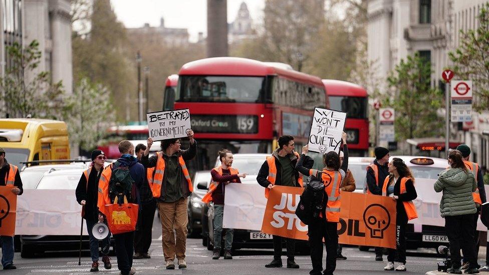 Just Stop Oil protest in central London