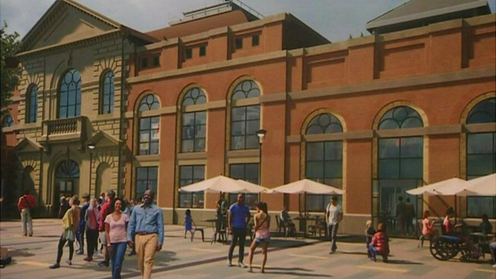 Artists impression of finished hall