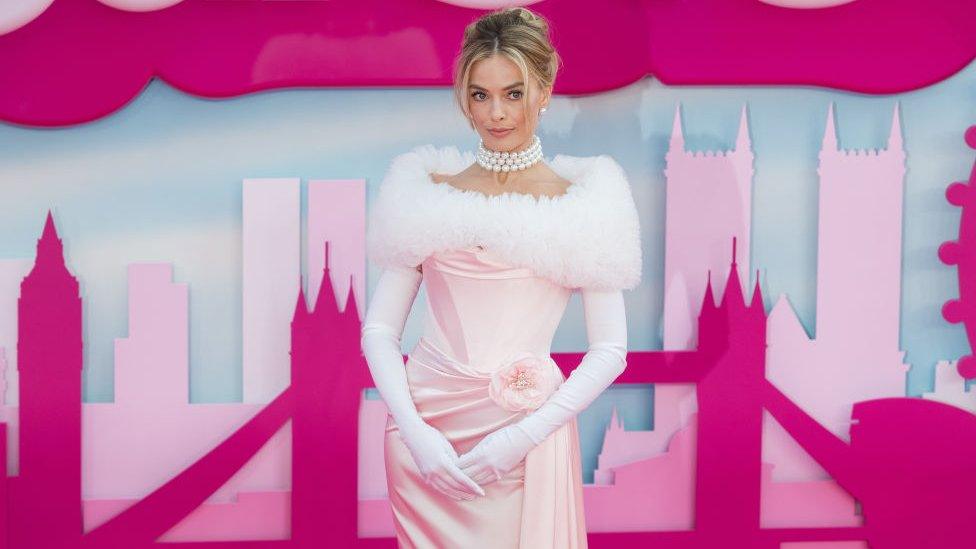 Margot Robbie promoting Barbie