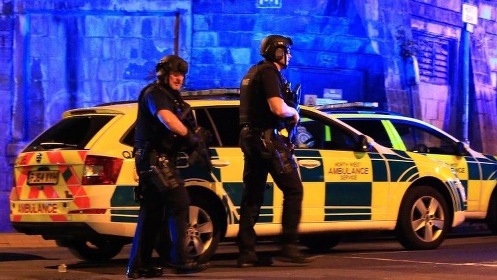 Police at the Manchester Arena attack