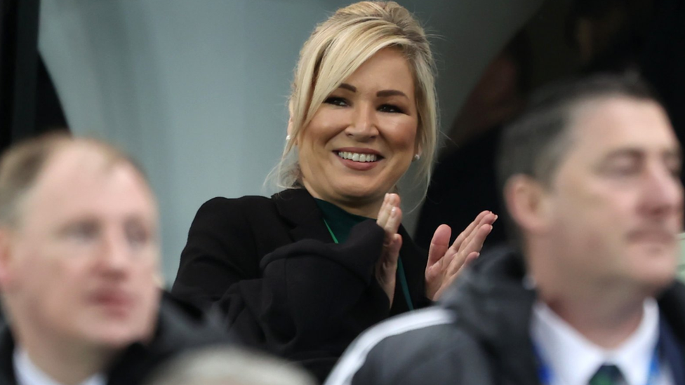 Michelle O'Neill at Windsor Park