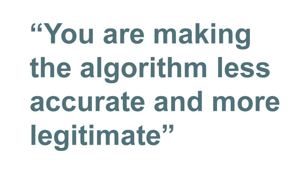 Quotebox: You are making the algorithm less accurate and more legitimate