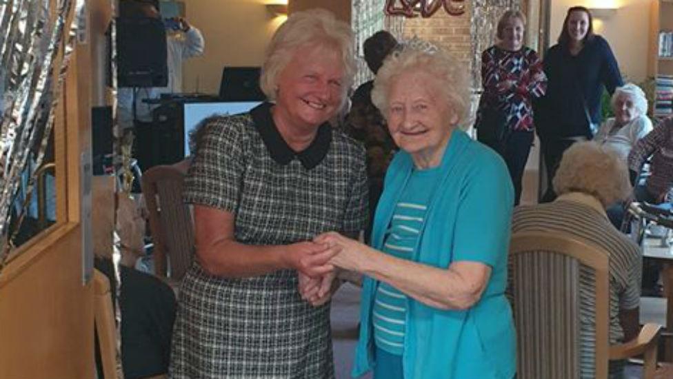 Janet Burns (left) with her mum Silvia Bonser