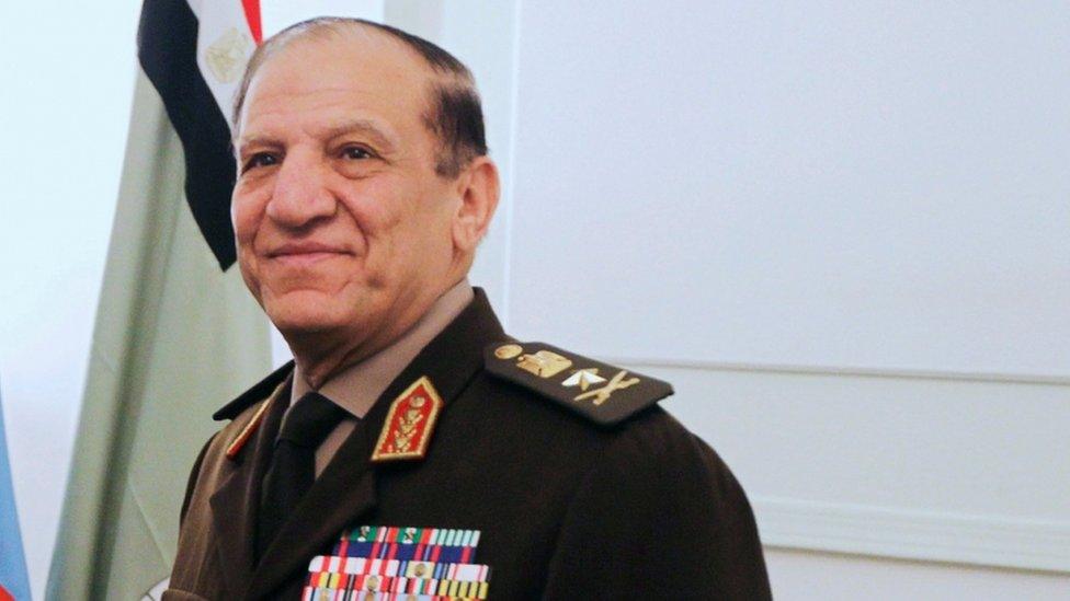 Egypt"s Chief of Staff of the Armed Forces Sami Anan during a meeting in Cairo, Egypt March 29, 2011