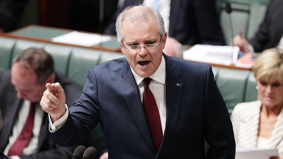 Treasurer Scott Morrison in parliament