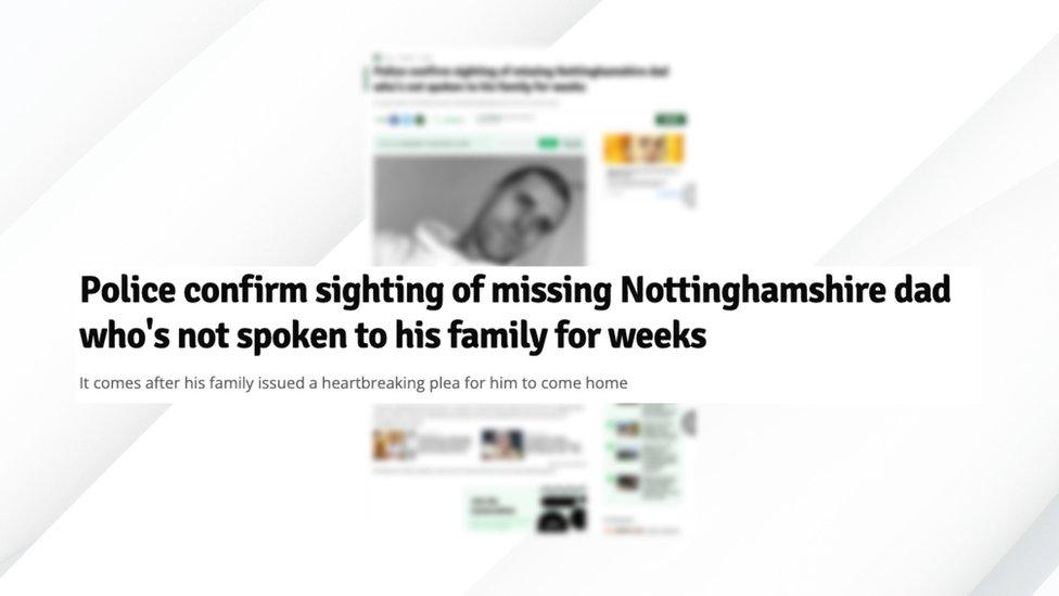 Graphic showing headline of Nottingham Post article