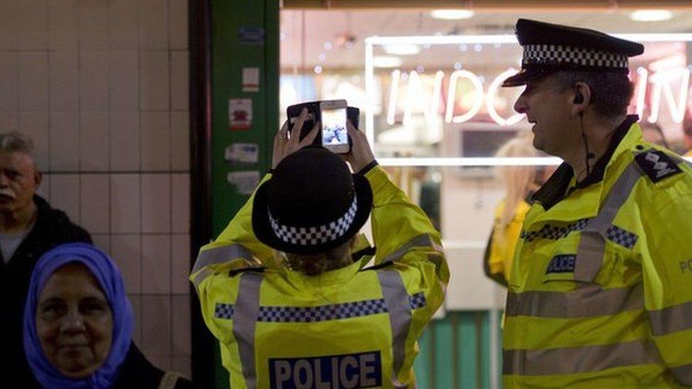 Police at Diwali celebrations in Leicester