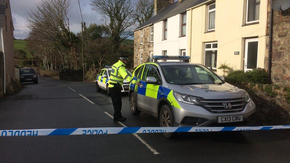 Police in Llanbedrog, Gwynedd