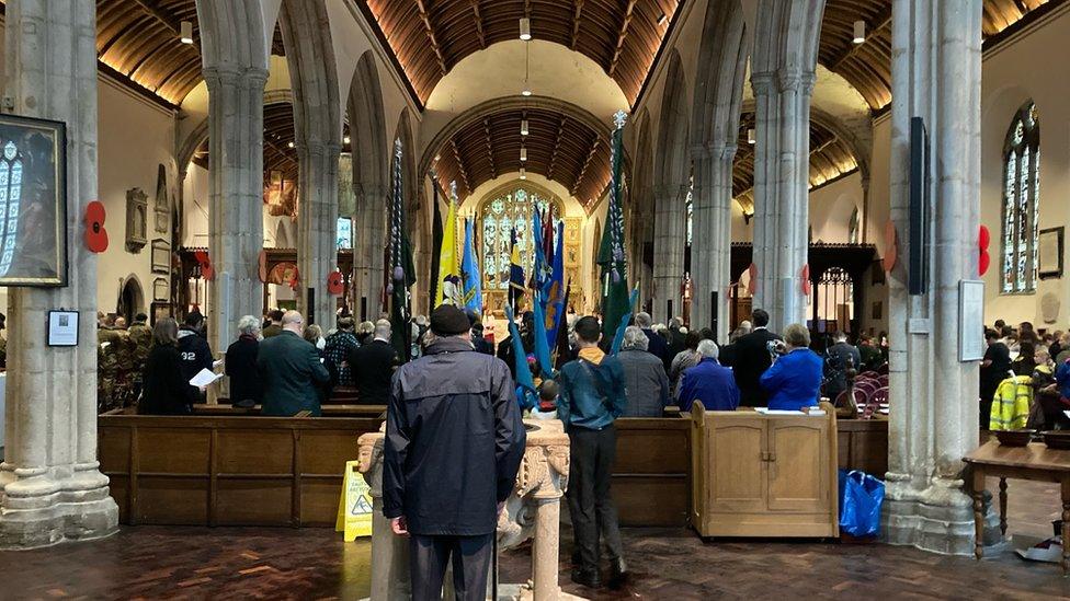 A Remembrance service in Bodmin, 2023