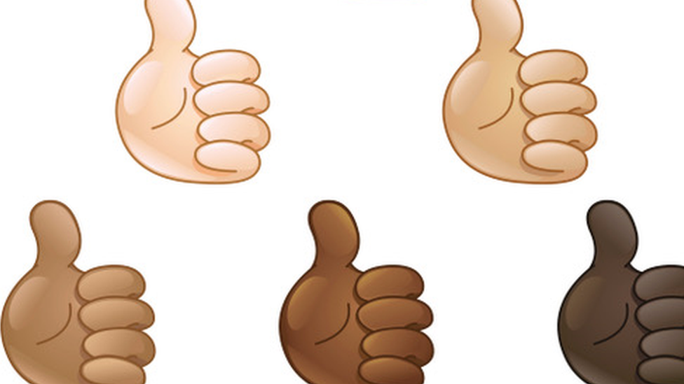 Thumbs up in different skin tones