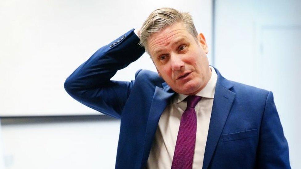 Labour leader Sir Keir Starmer during a visit to the Prince's Trust South London Centre in London