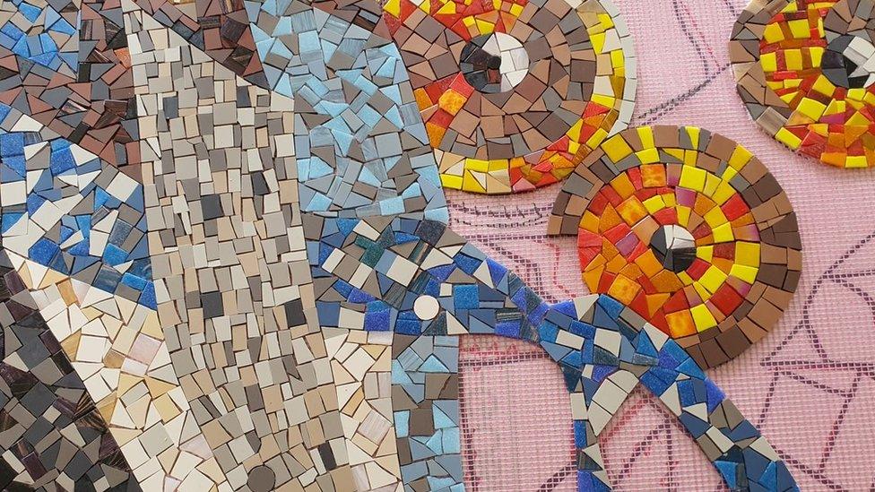 Part of a mosaic in Kettering