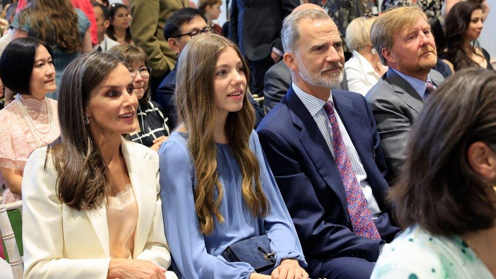 Queen Letizia, Princess Sofia, King Felipe