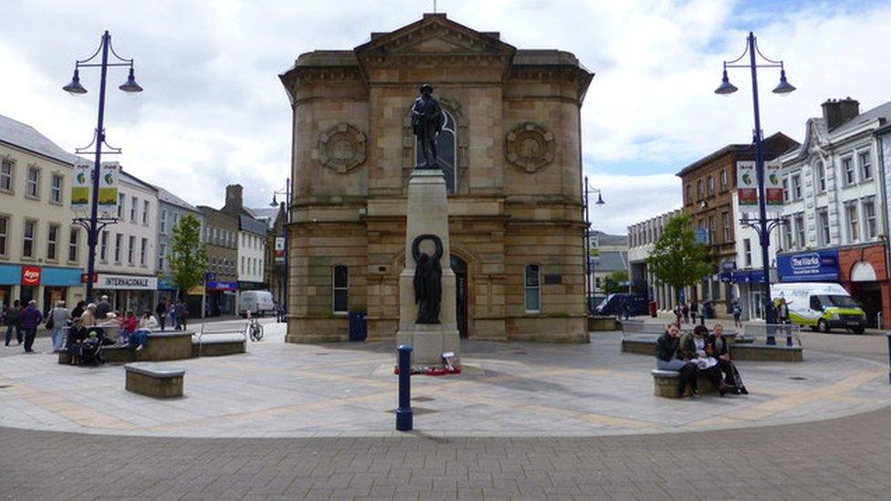 Coleraine town hall in the Diamond area of the town