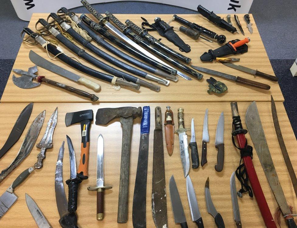 Knives handed in to police during amnesty