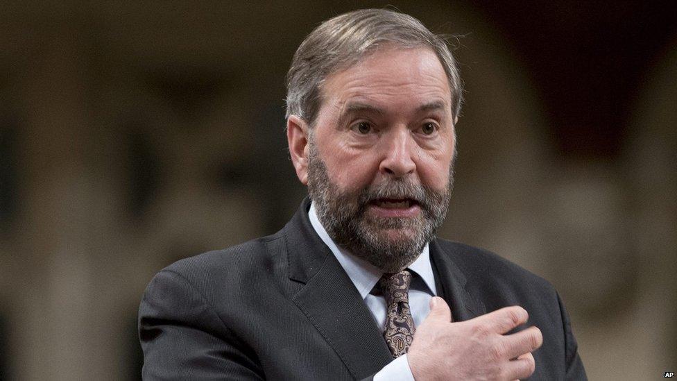 New Democratic Party leader Thomas Mulcair