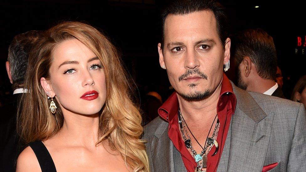 Actress Amber Heard and husband Johnny Depp