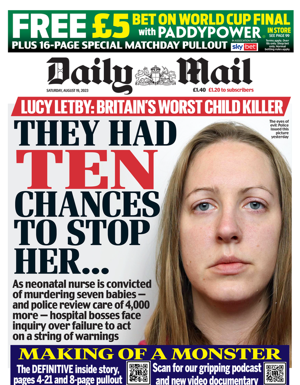 Daily Mail front page