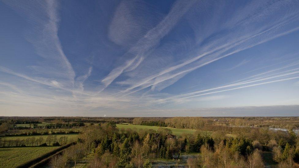 The flat landscape of the Norfolk Broads