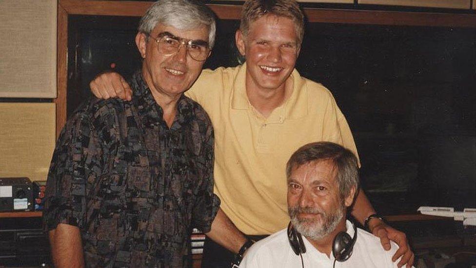 Ernie Almond with Jonathan Vernon-Smith and John Pilgrim