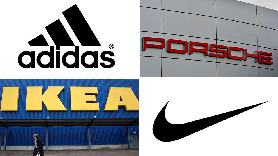 brand names: adidas, porsche, ikea, nike