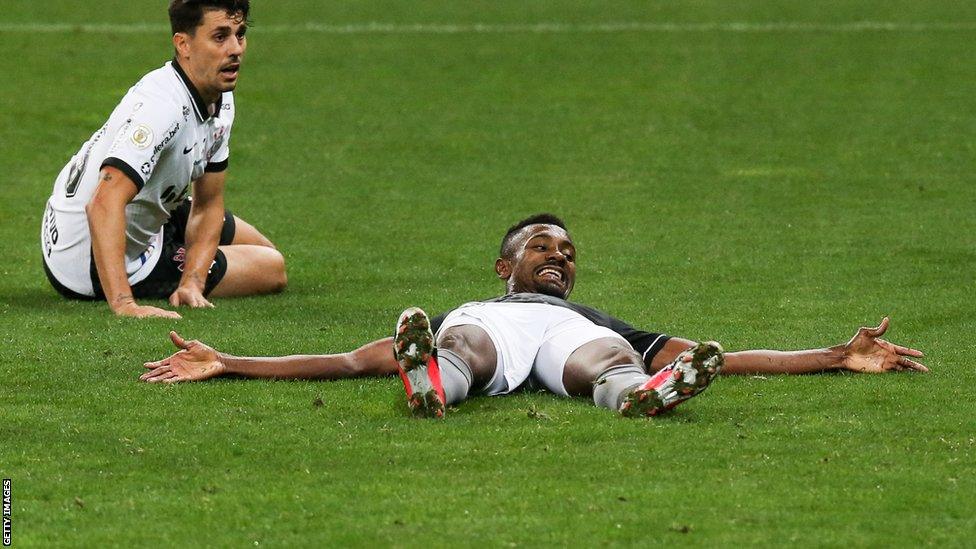 Former Ivory Coast forward Salomon Kalou celebrates a goal for for Brazil's Botafogo