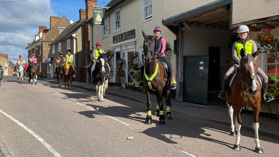 Alison Treadwell and horses in Horndon-on-the-Hill in 2022