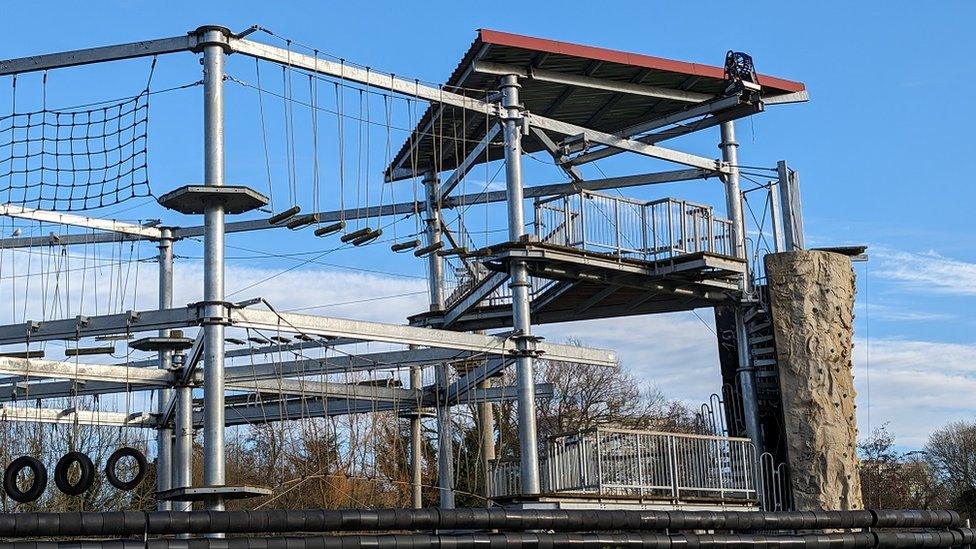 Markeaton Park high ropes attraction