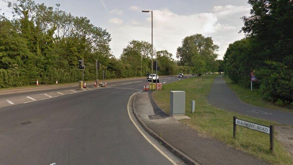 Beaumont Road at its junction with Southam Road