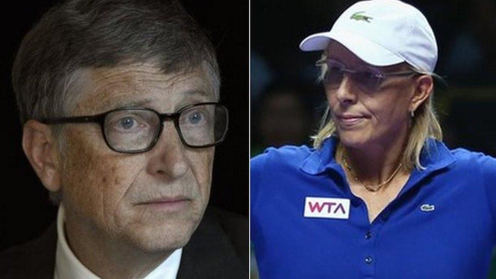 Bill Gates and Martina Navratilova