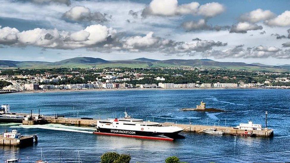 The Manannan fast craft in Douglas harbour