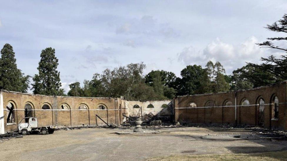 Wrotham Park stable block gutted by fire