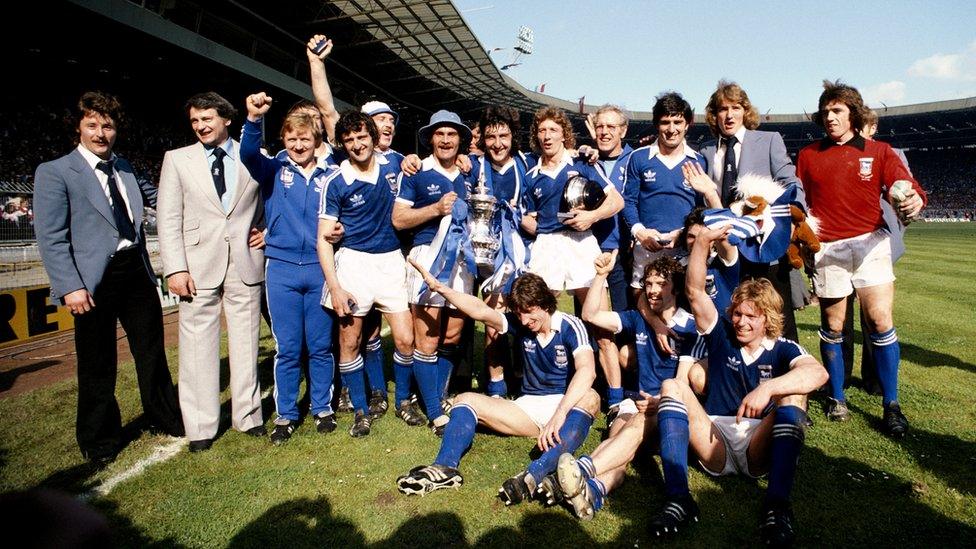 Bobby Robson and Ipswich Town, winners of the FA Cup in 1978