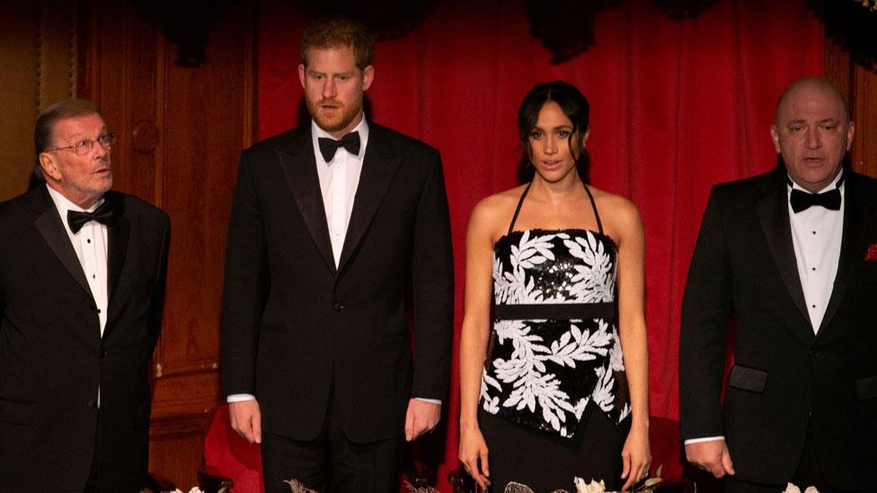 The Duke and Duchess of Sussex at the Royal Variety Performance