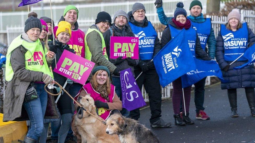 Striking teachers