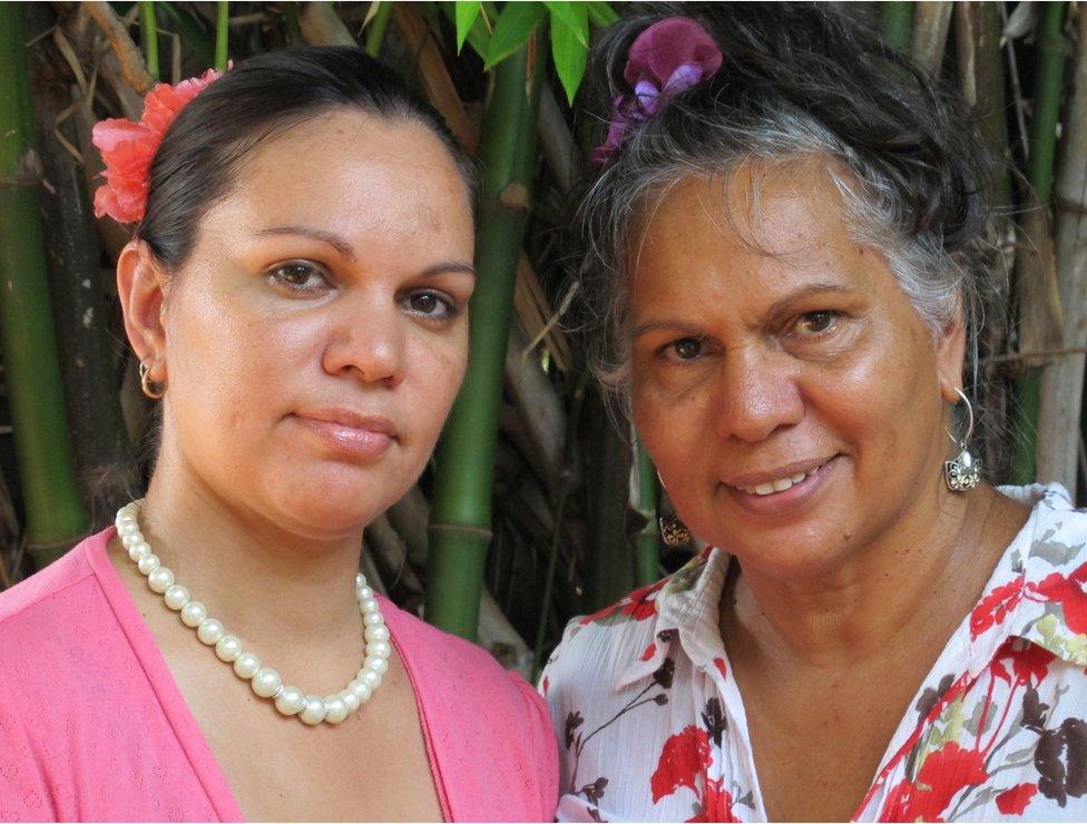 Picture of Aboriginal author Melanie Prewett and her mother Maggie.