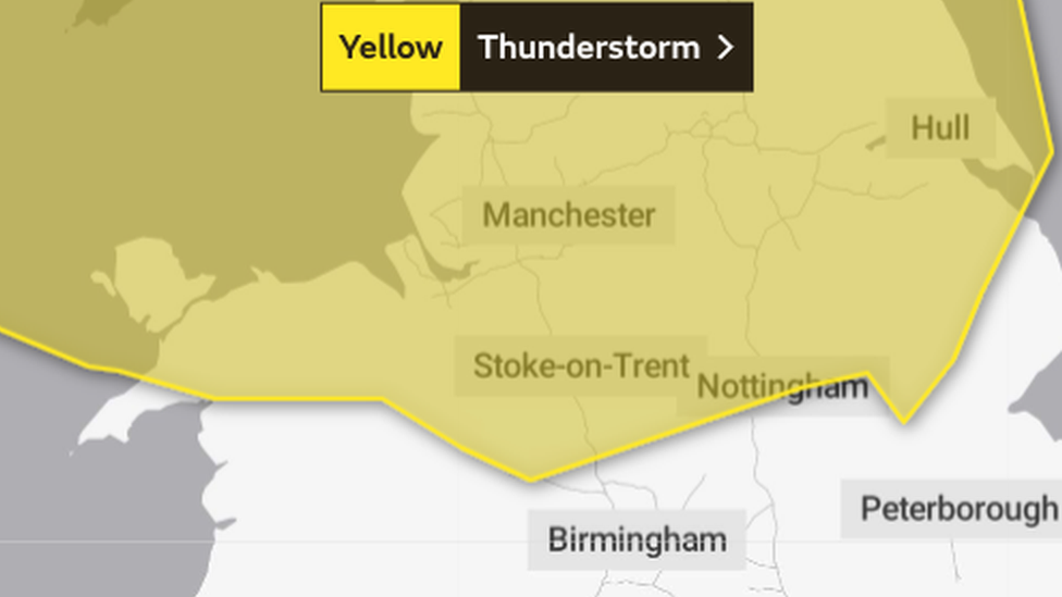 Weather warning map