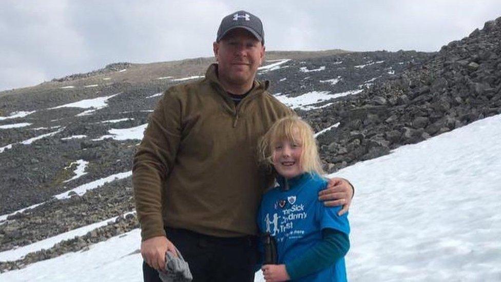 Imogen and her father on mountain