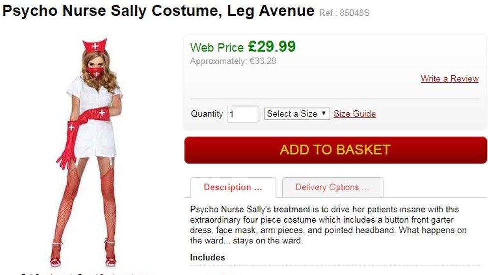 Psycho nurse Sally outfit