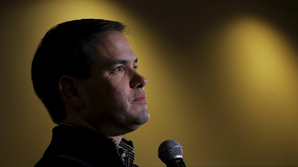 Republican presidential hopeful Marco Rubio