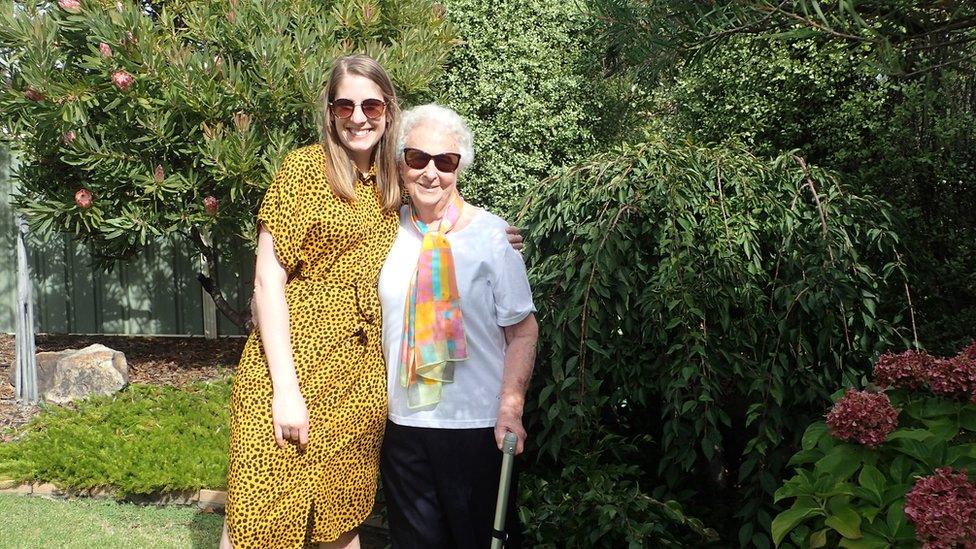 The author with her nanna, Margaret Alcock